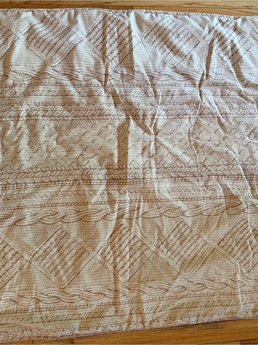 Handmade Cottage CoreQuilted Patchwork Throw in Blue, Rose, and Floral 36x44